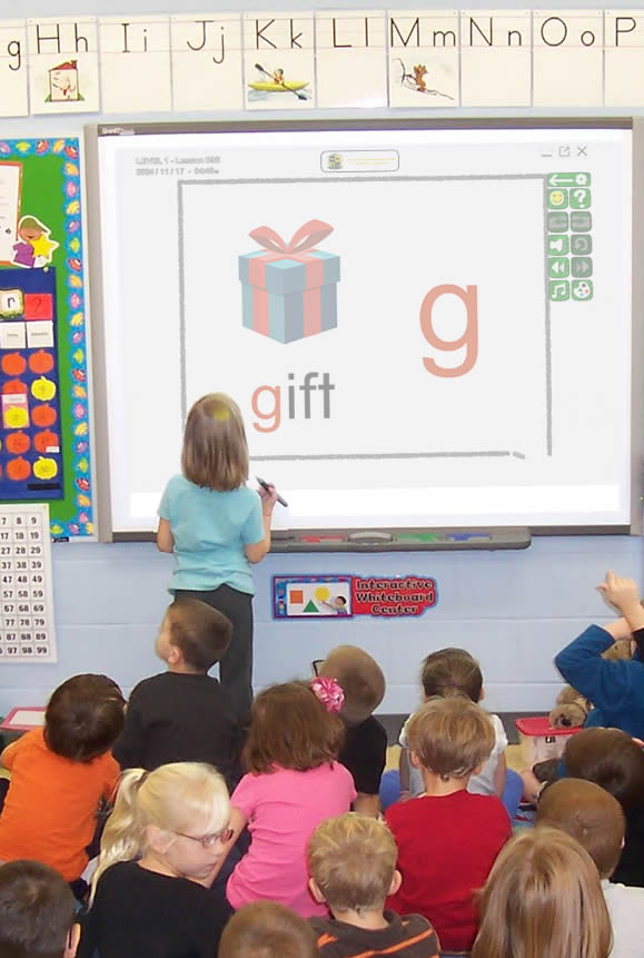 Branding elements of S.M.A.R.T. ESL showcased in a classroom setting